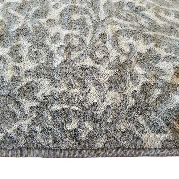 Vintage World Market Hand Towel 17" x 25" Sculpted 70s Avocado Green MCM - Picture 2 of 15